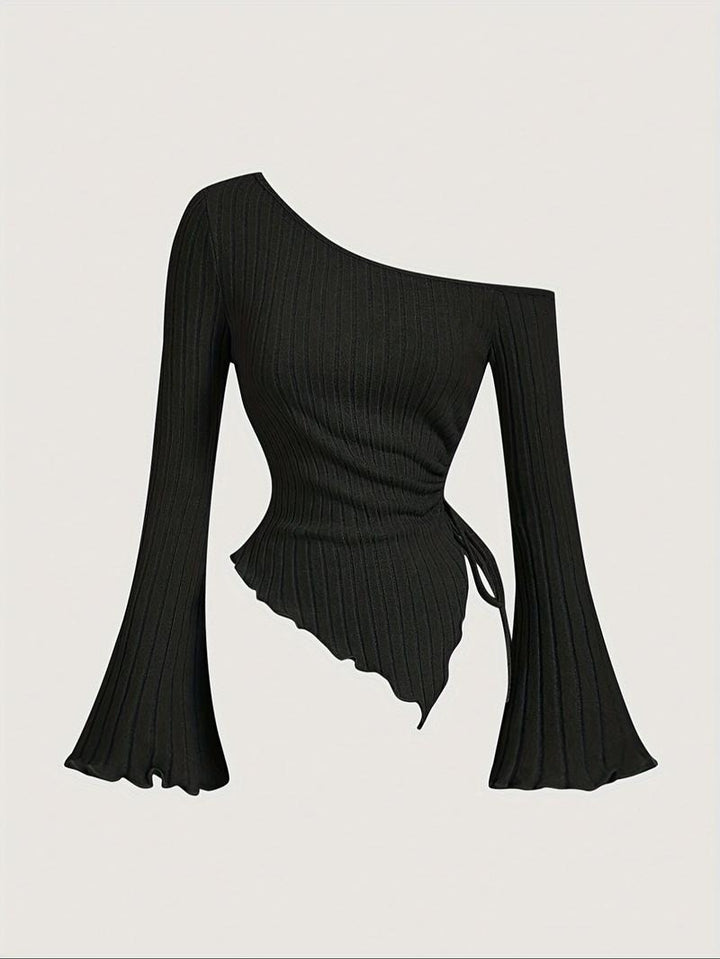 Malaga Asymmetric Ribbed Top