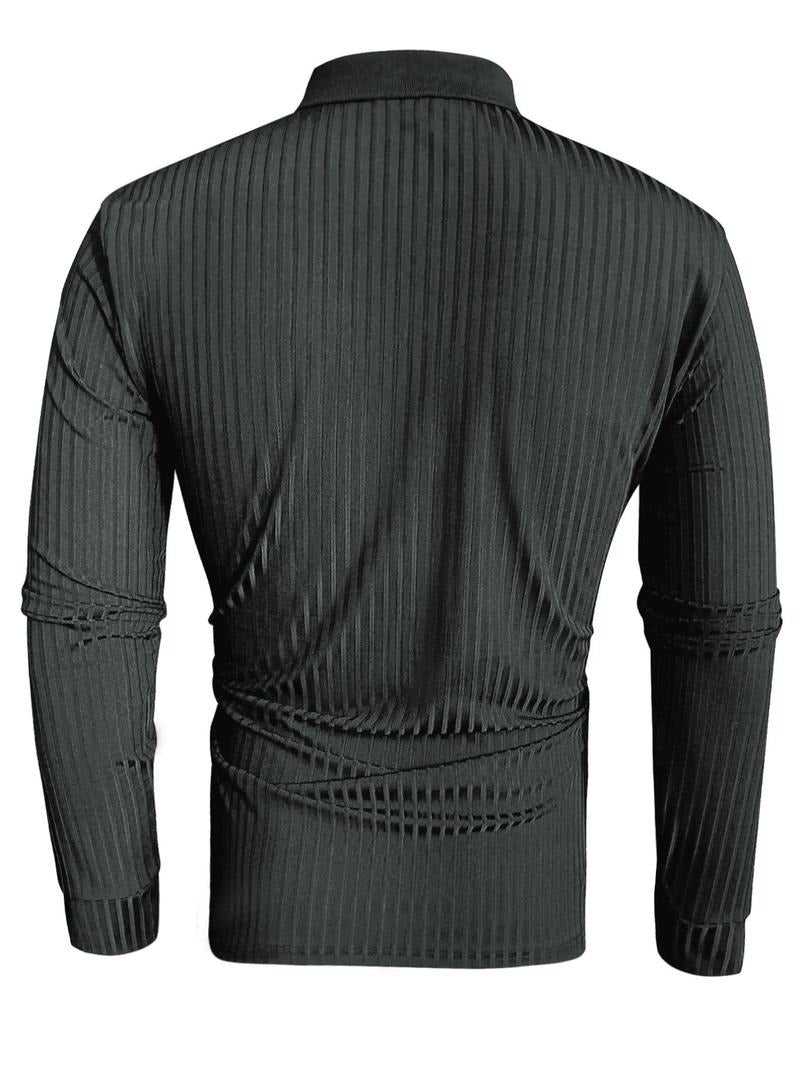 Long-sleeve Lux Ribbed Polo - Saint Drako