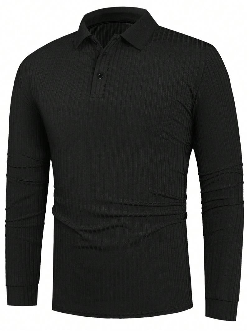 Long-sleeve Lux Ribbed Polo - Saint Drako