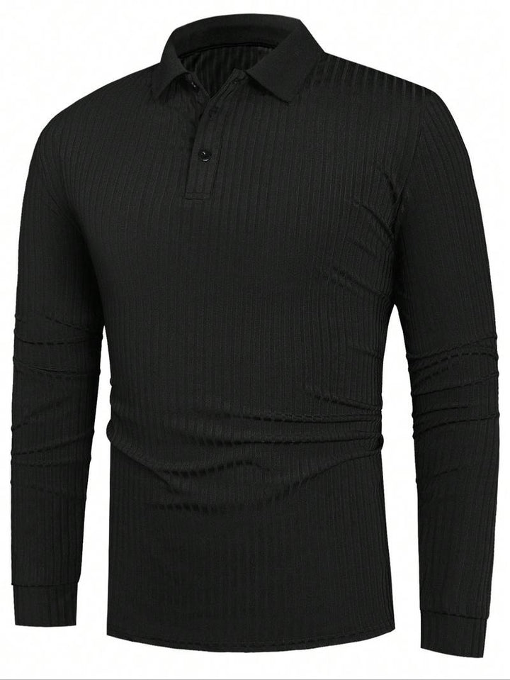 Long-sleeve Lux Ribbed Polo - Saint Drako