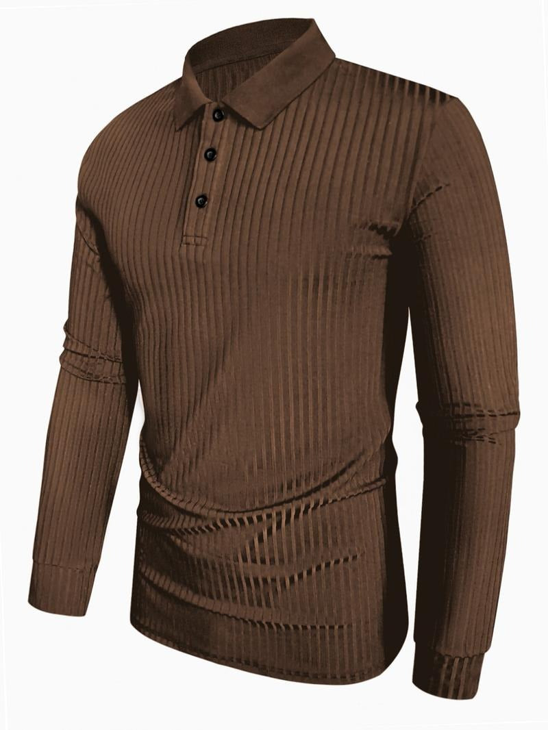 Long-sleeve Lux Ribbed Polo - Saint Drako