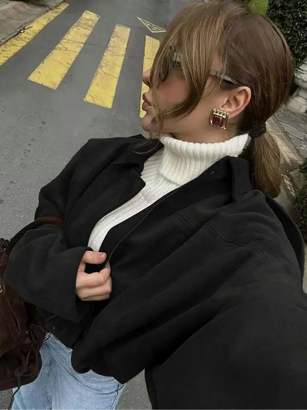 Cortona Cropped Leather Jacket