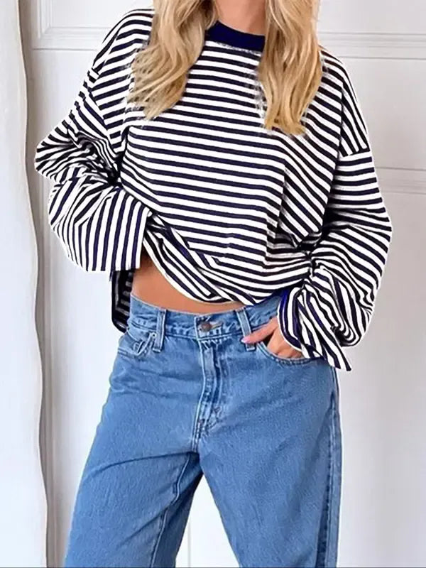 Caldera Striped Bell Sleeve Top