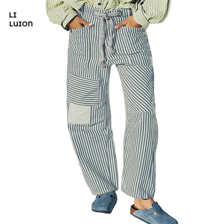 Lunaro Striped Patchwork Pants