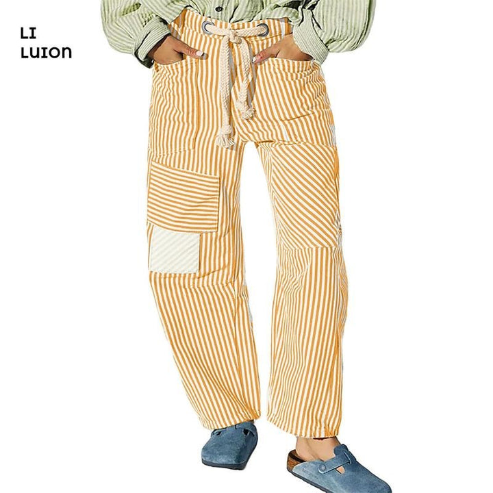 Lunaro Striped Patchwork Pants