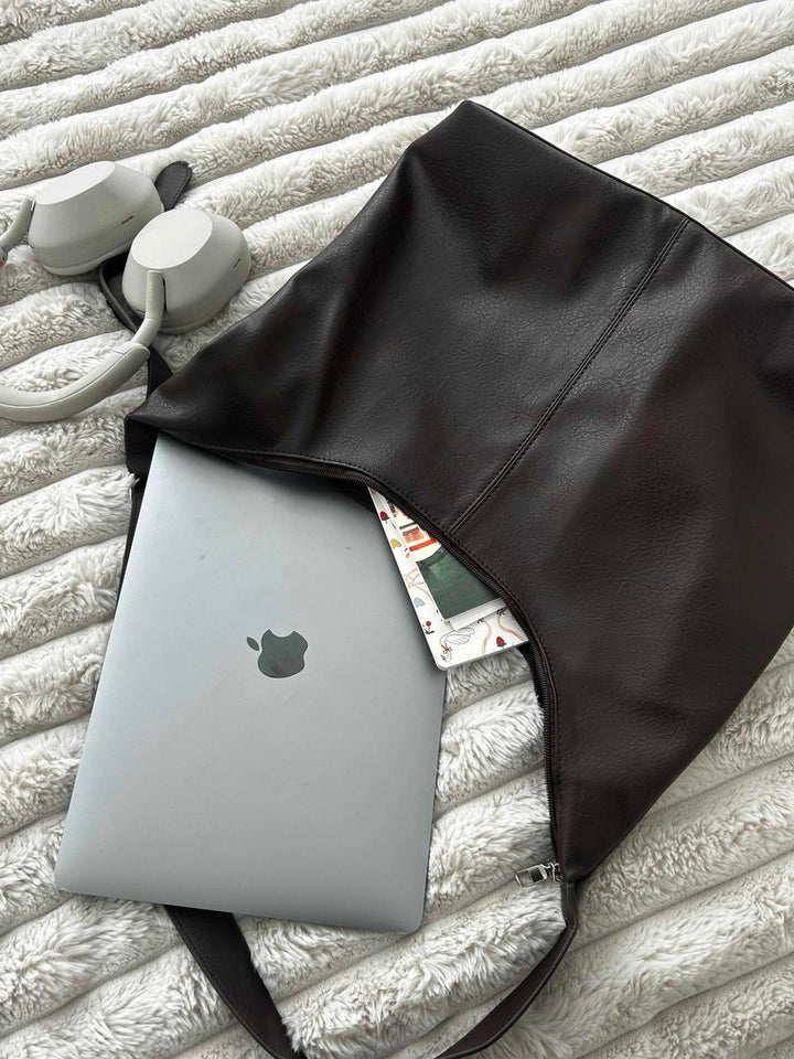 Montelva Leather Laptop Tote