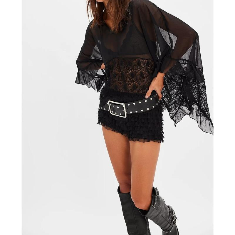 Siena Sheer Lace Poncho