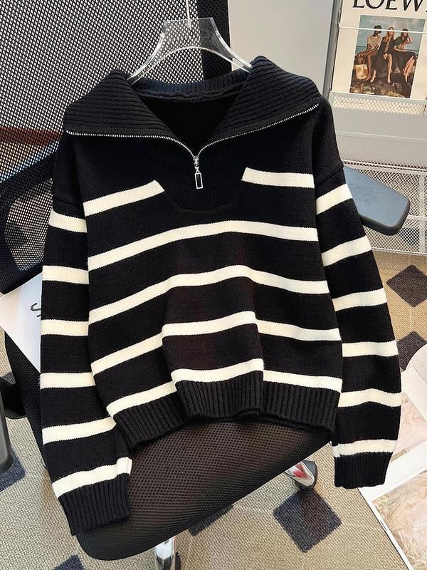 Porto Striped Knit Sweater - Saint Drako