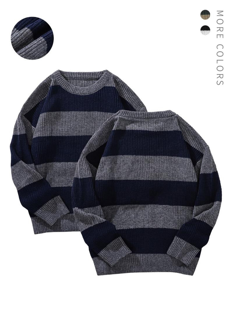 Varez Striped Knit Sweater - Saint Drako
