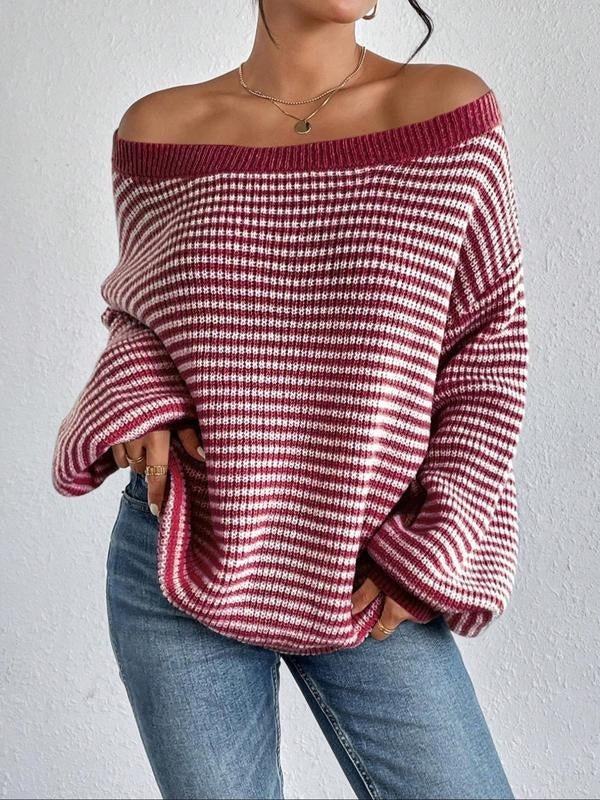 Portofino Off-Shoulder Knit Sweater