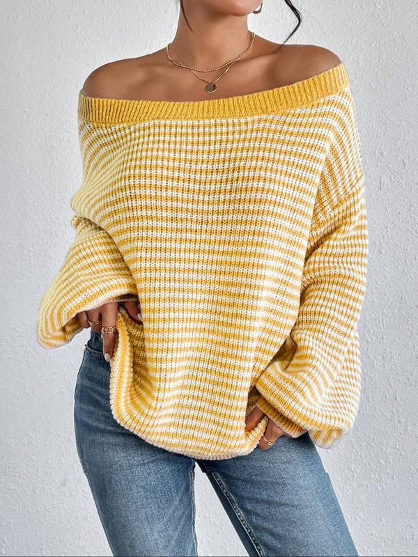 Portofino Off-Shoulder Knit Sweater