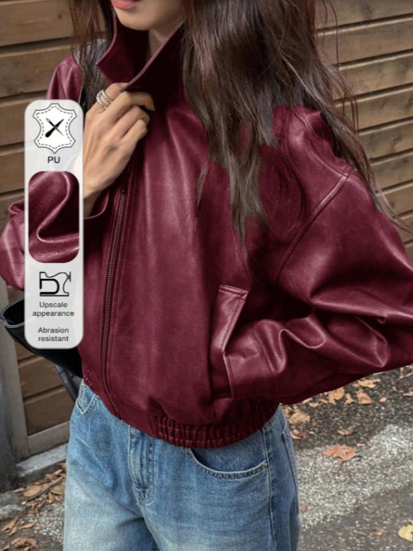 Valdoria Cropped Leather Jacket