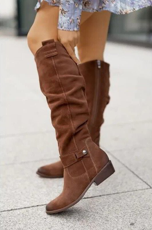 Women's Soft Suede Knee Boots