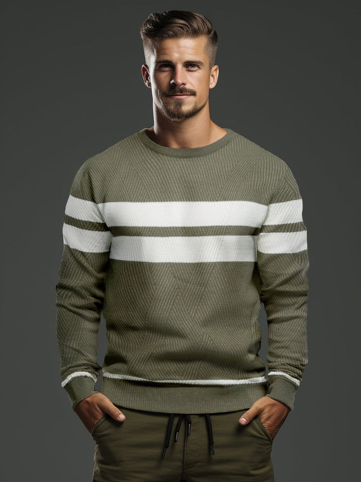 Como Stripe Crewneck Sweater
