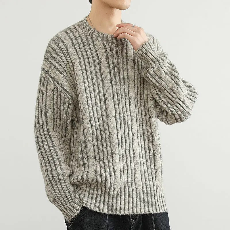 Ravenna Striped Cable Sweater
