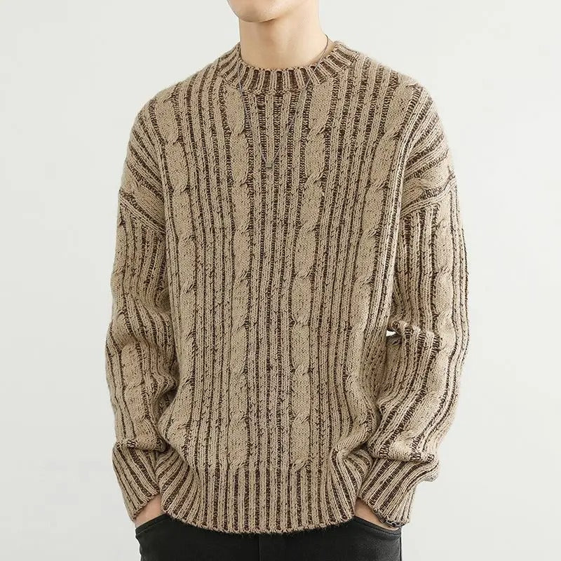 Ravenna Striped Cable Sweater