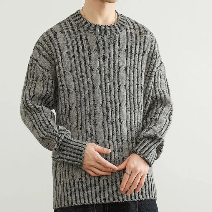 Ravenna Striped Cable Sweater