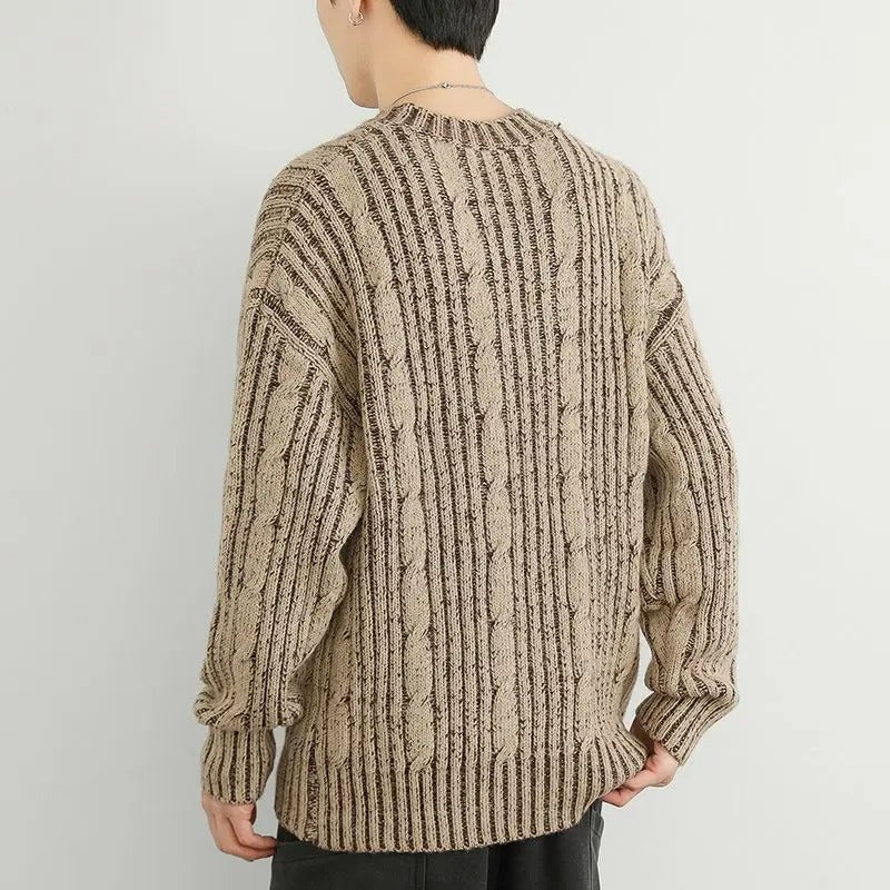 Ravenna Striped Cable Sweater