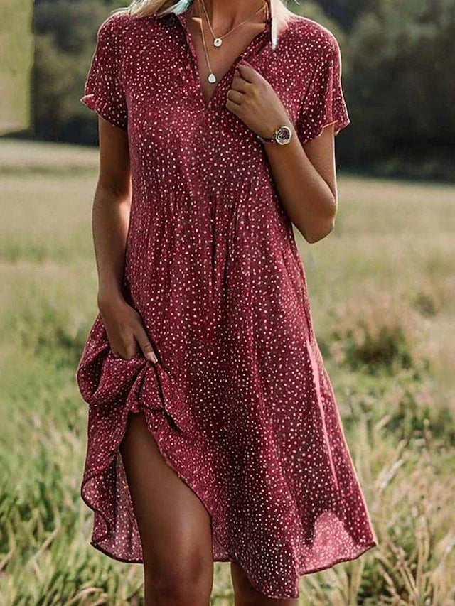 Maribel Women’s Button-Down Polka Dot Dress - Saint Drako