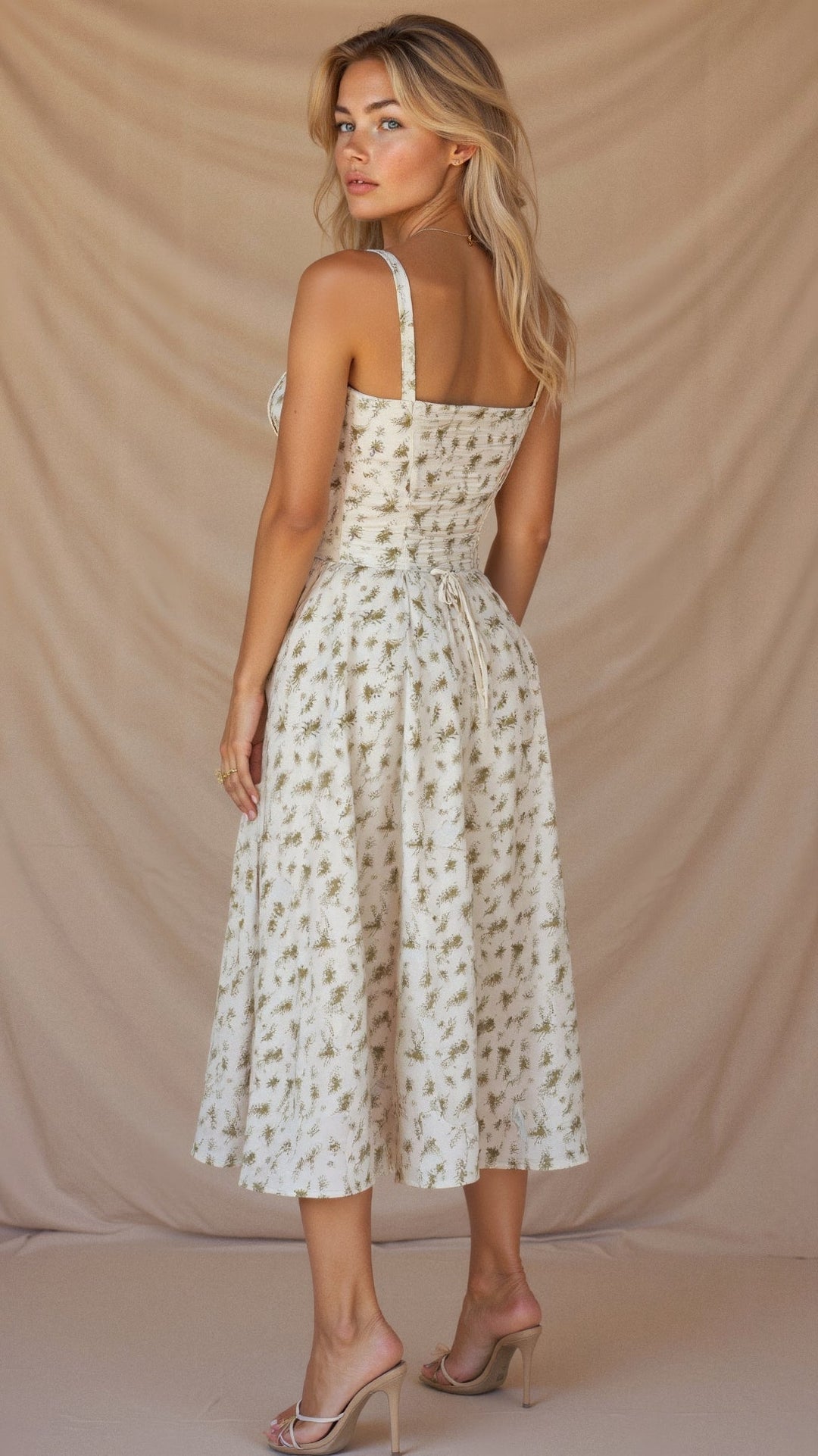 Amelia Women’s Floral Midi Dress - Saint Drako