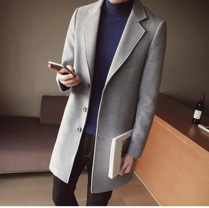 England Wool Long Overcoat