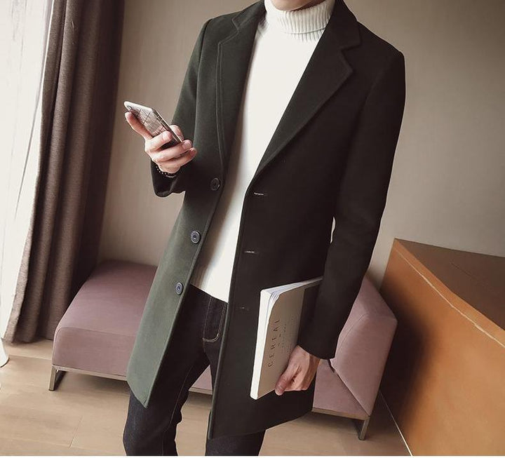 England Wool Long Overcoat