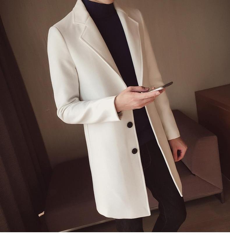 England Wool Long Overcoat