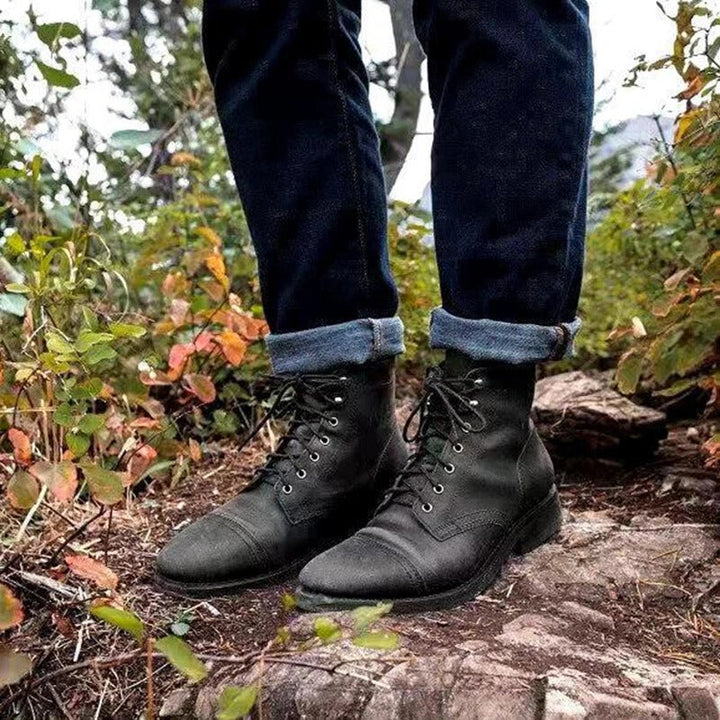 Claremont Men’s Vintage Work Boots - Saint Drako