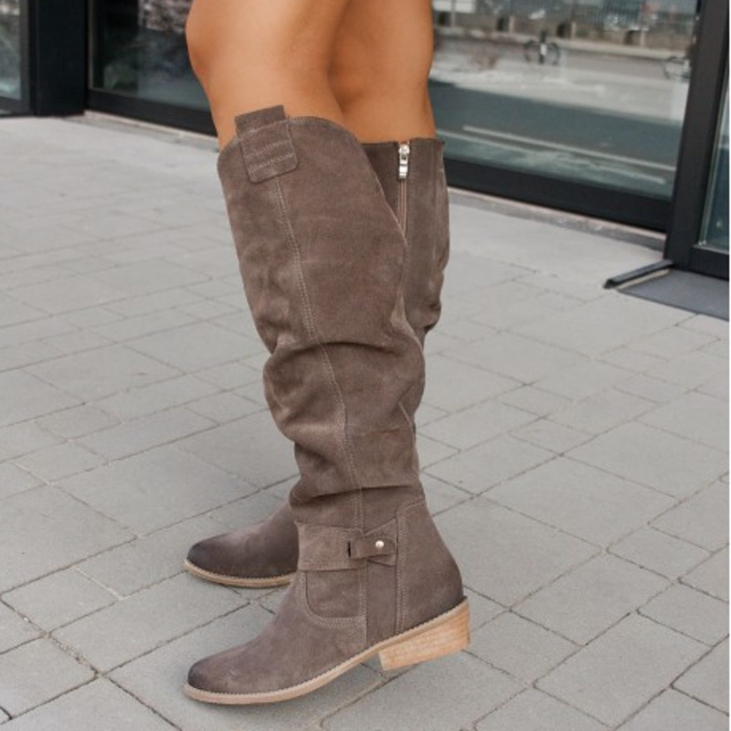 Women's Soft Suede Knee Boots