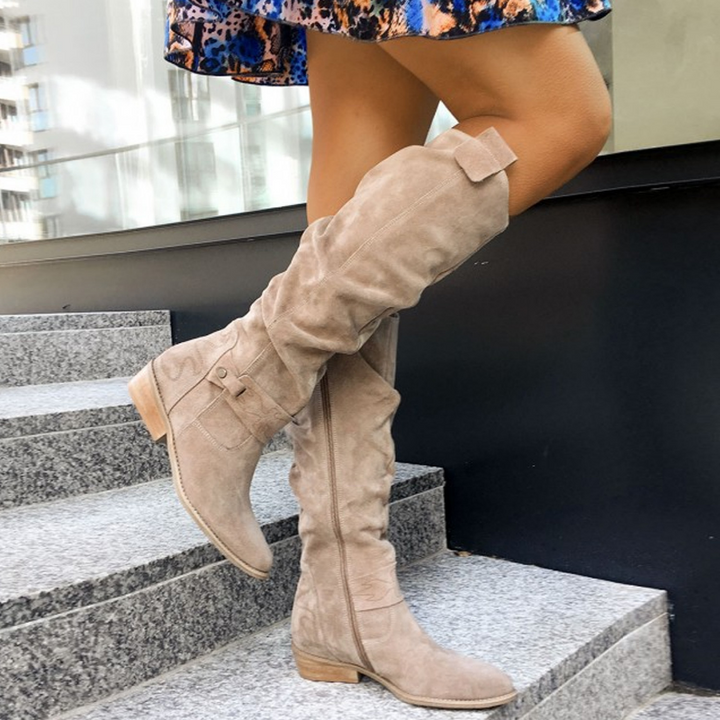 Women's Soft Suede Knee Boots