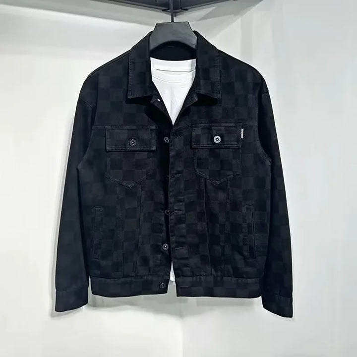 Verona Checkered Denim Jacket