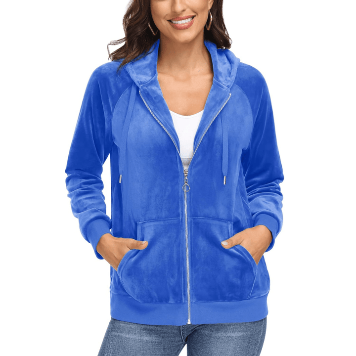 Siena Velour Zip Hoodie