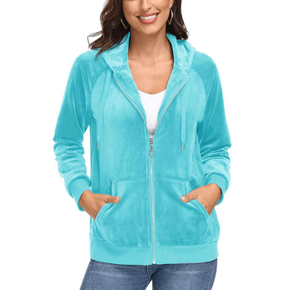 Siena Velour Zip Hoodie