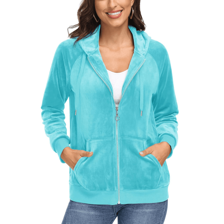 Siena Velour Zip Hoodie