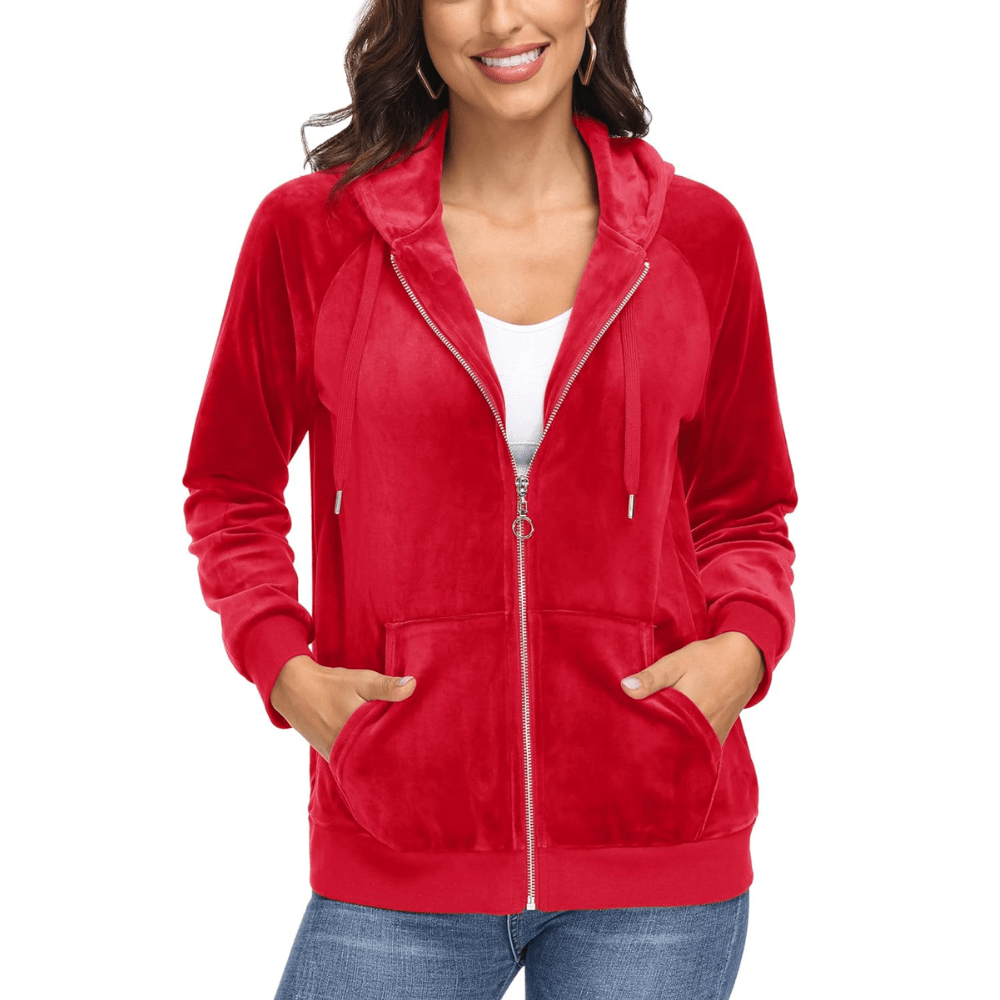 Siena Velour Zip Hoodie