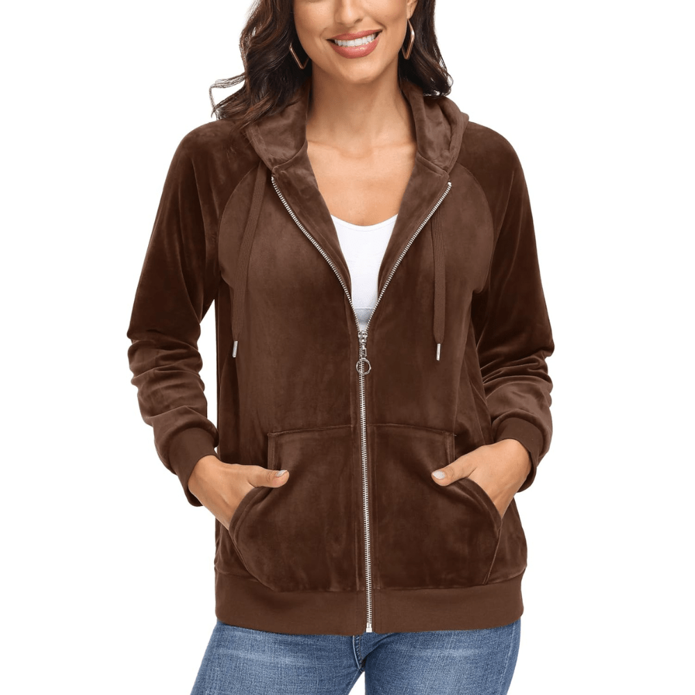 Siena Velour Zip Hoodie