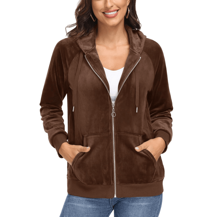 Siena Velour Zip Hoodie