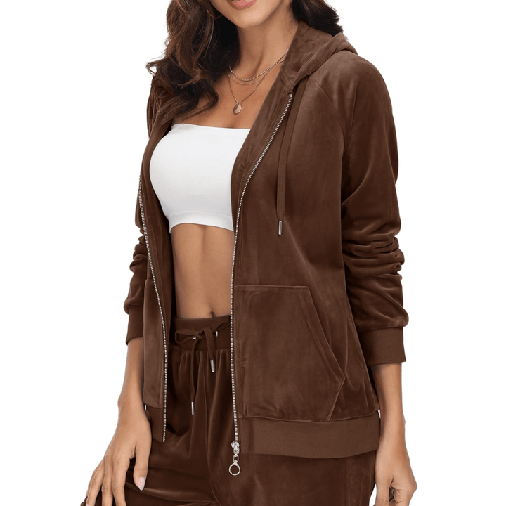 Siena Velour Zip Hoodie