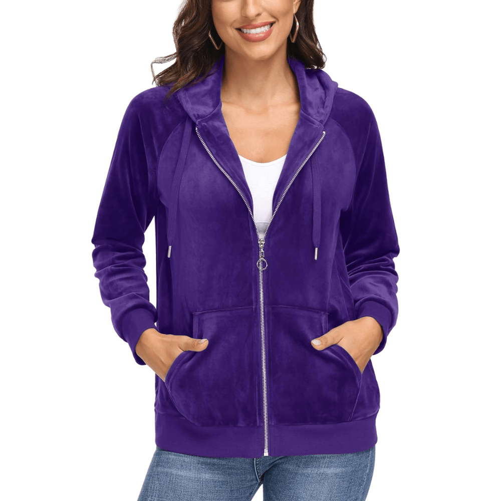 Siena Velour Zip Hoodie