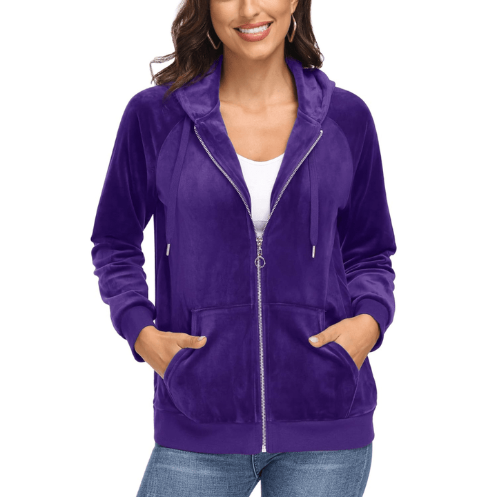 Siena Velour Zip Hoodie
