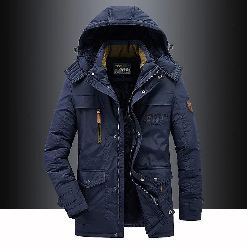 Nordica Fleece-Lined Thigh-Length Hooded Parka